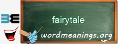 WordMeaning blackboard for fairytale